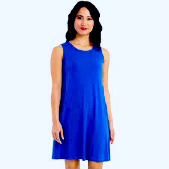 Athena Collection Dress Size S Royal Blue Stretchy Summer Colorful Casual Party - Picture 1 of 10